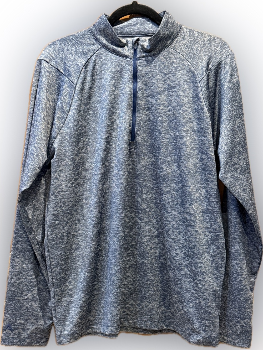 Antigua Men’s Sierra 1/4 Zip Pullover Blue Performance Long Sleeve Shirt, Size M